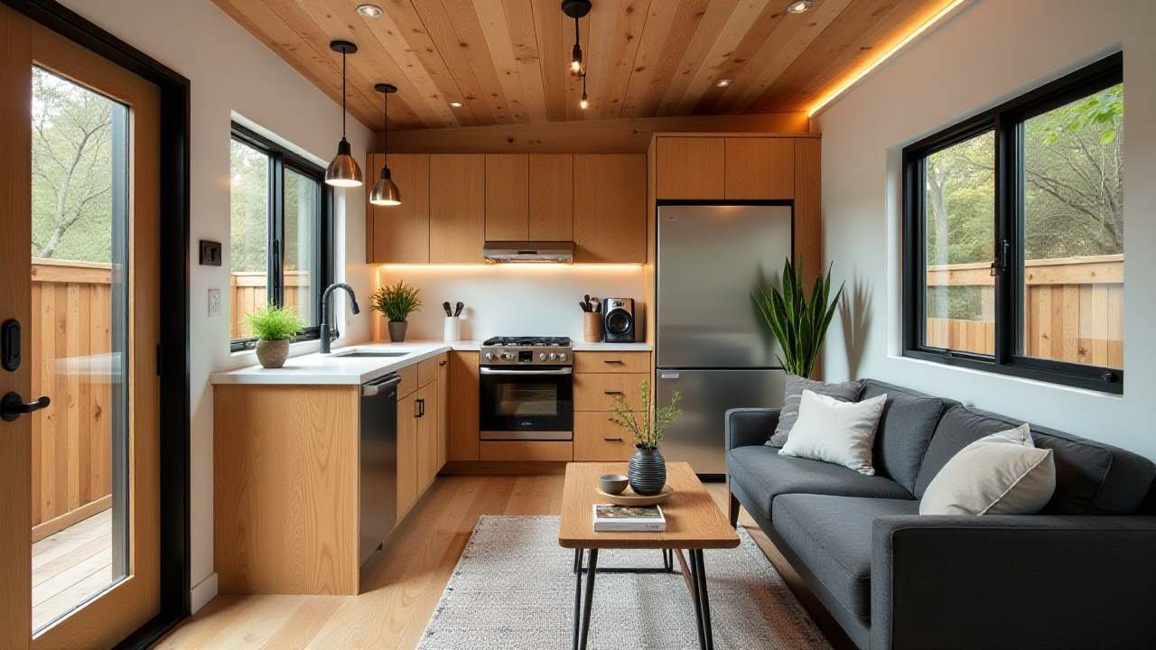 The Mid-Century Modern Tiny Home – Retro Chic with Smart Angles interior