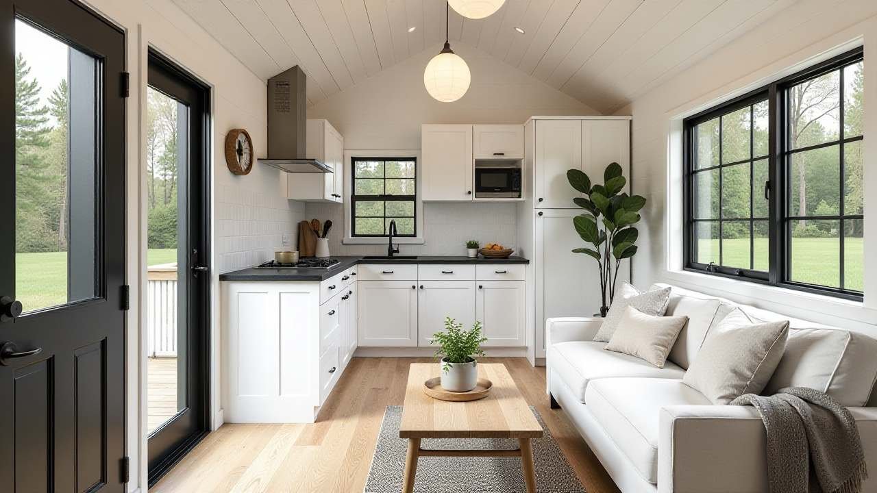 The Modern Farmhouse Micro-Home – Rustic Charm with Clean Lines interior