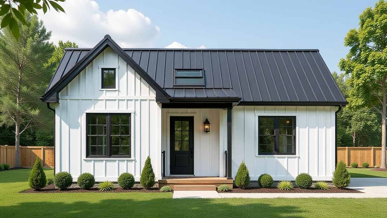 White and Black Farmhouse - Modern Minimalism with Rustic Touches