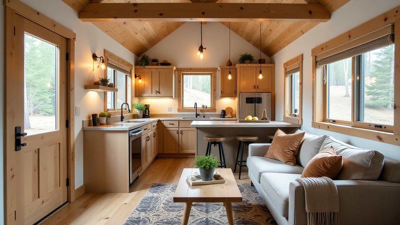 The Rustic Modern Tiny Home – Warmth and Efficiency with Natural Textures interior