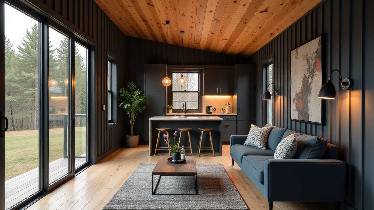 The Sawtooth Studio – Angled Roofline Artist Retreat interior