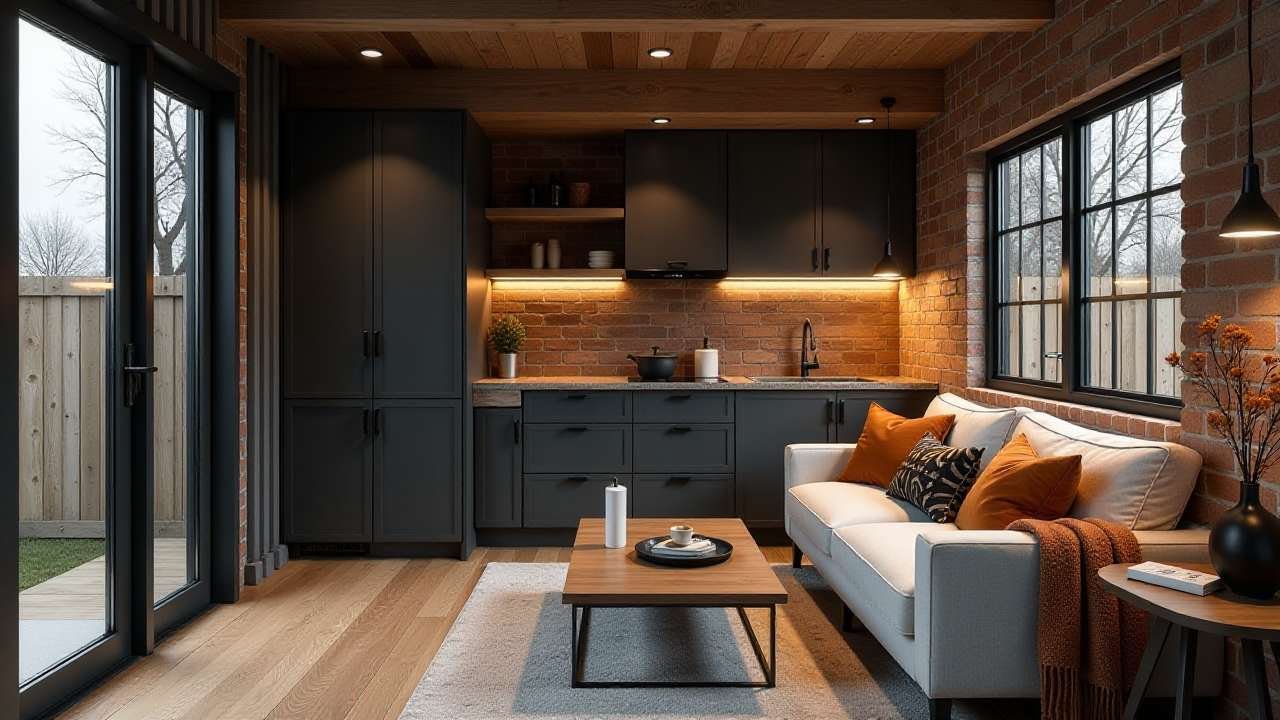 The Urban Loft Micro-Home – Industrial Chic Meets Compact Living interior