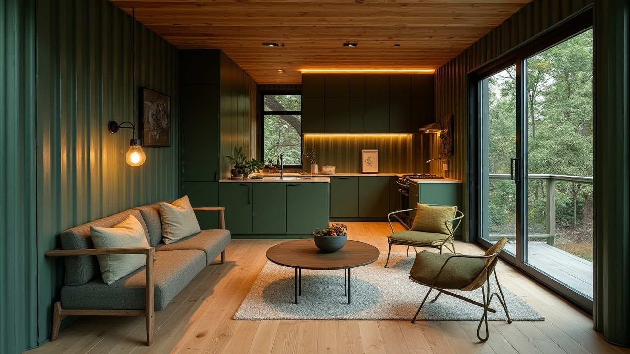 The V-Crate Cabin – V-Shaped Twin Container Forest Retreat interior