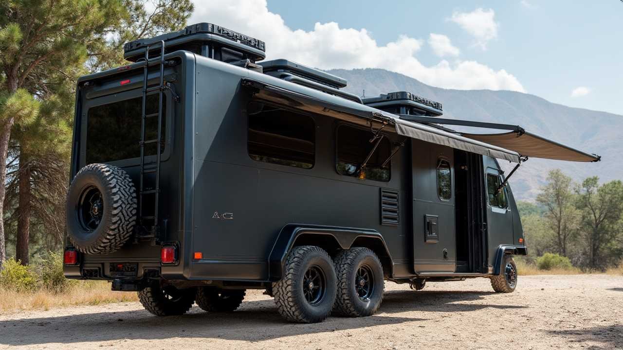 Midnight Steel Metropolitan: Heavy-Duty Travel Trailer with Industrial Loft Vibes