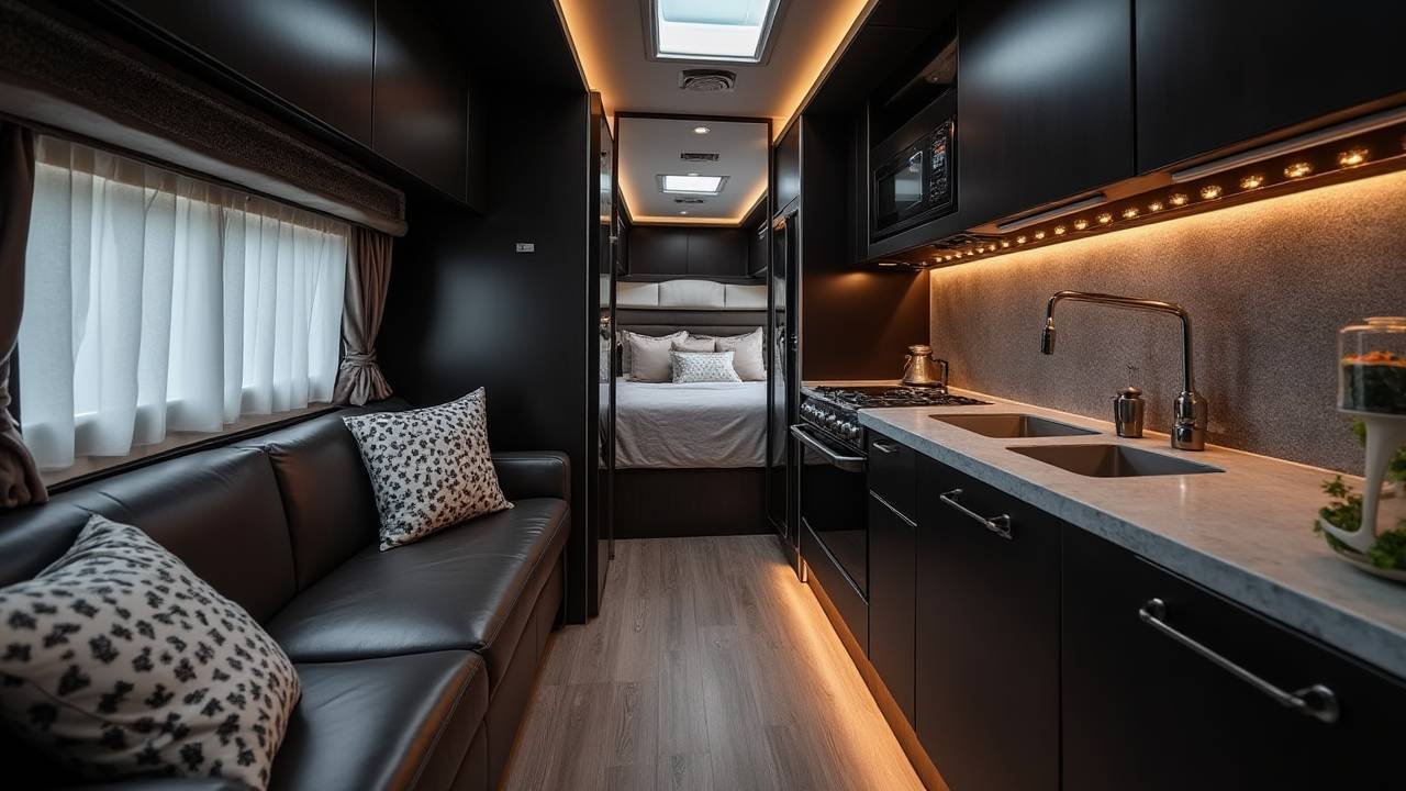 Vintage Glamour RV interior
