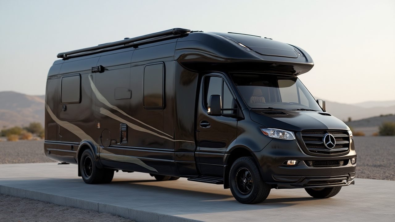 Midnight Black and Bronze RV - Vintage Glamour Mobile Palace