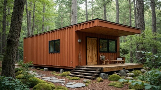 Rustic Orange Forest Cabin - Wabi-Sabi Zen Living