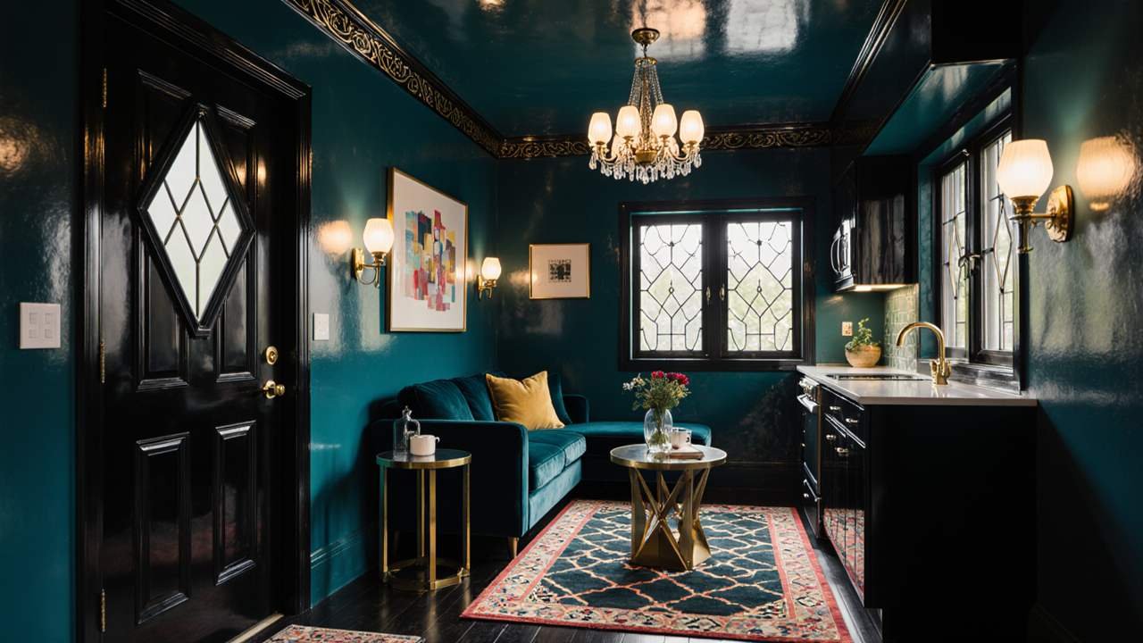 Art Deco Jewel Box Shed interior