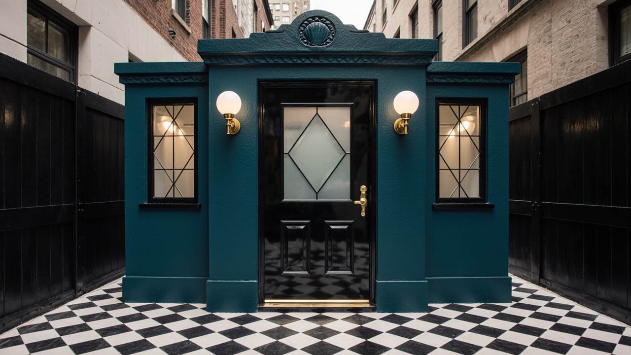Emerald Glamour Studio - Art Deco Jewel Box Shed