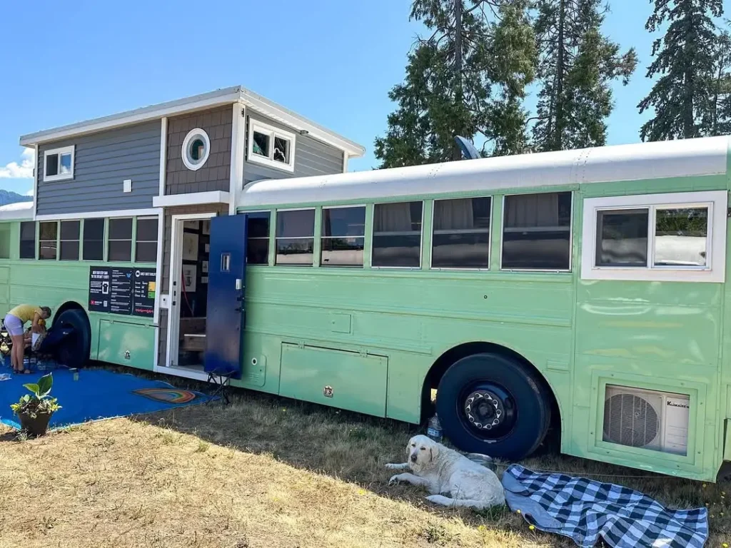 Exterior of Batterton Family Built the Viral ‘Nomad Bus’