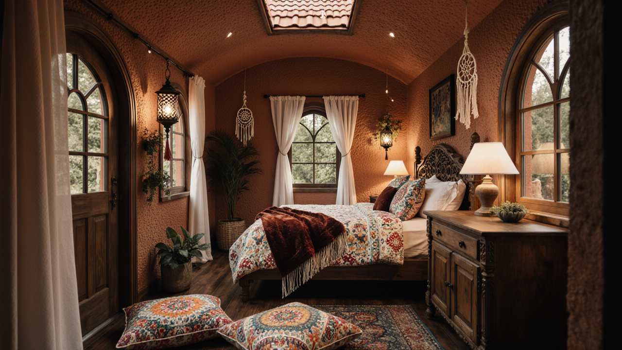 Bohemian Garden Shed Hideaway interior