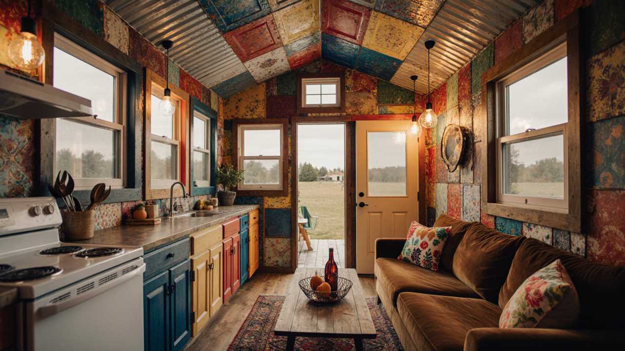 Bohemian Hideaway – Salvaged Doors & Patchwork Windows interior