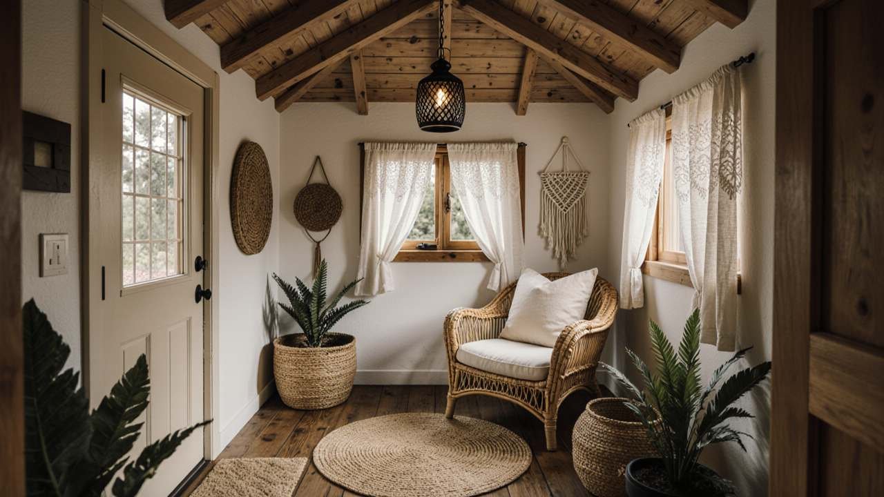 Boho Garden Retreat Shed interior