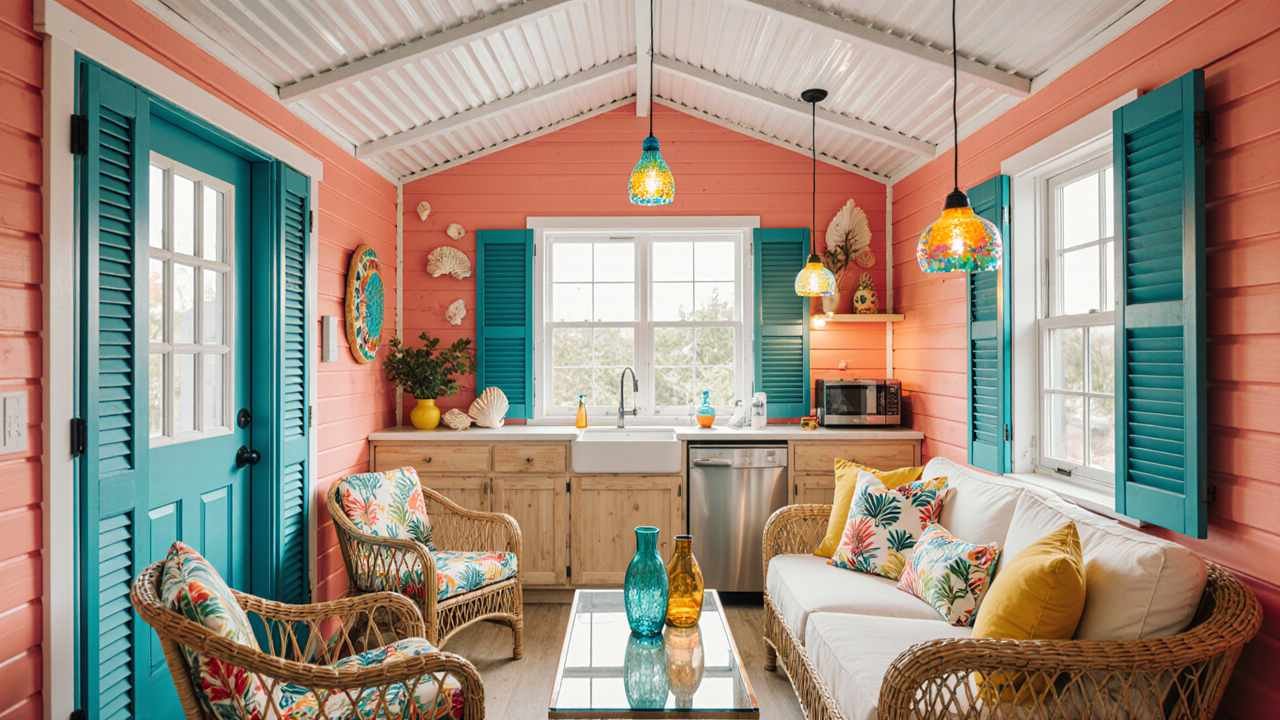Caribbean Color Burst Shed interior
