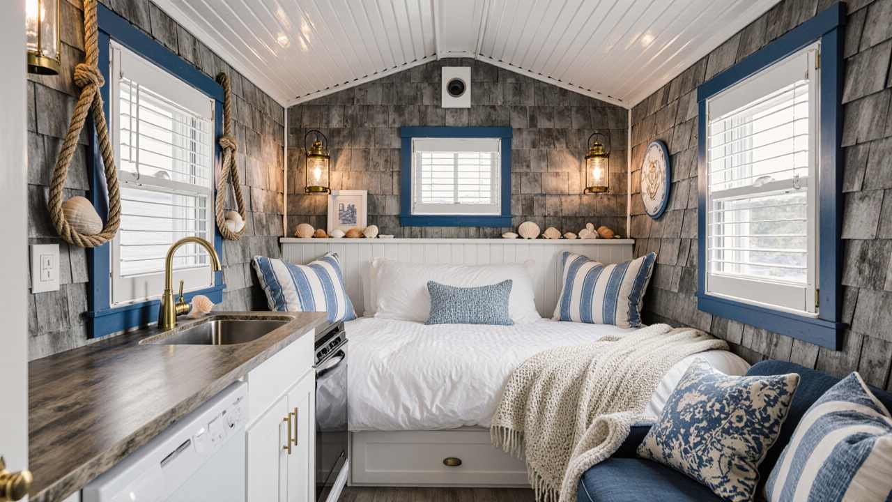 Coastal Cottage Shed – Breezy & Nautical Charm interior