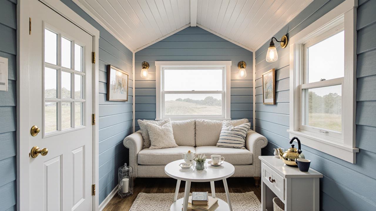 Coastal Nautical Reading Den – Breezy Escape interior