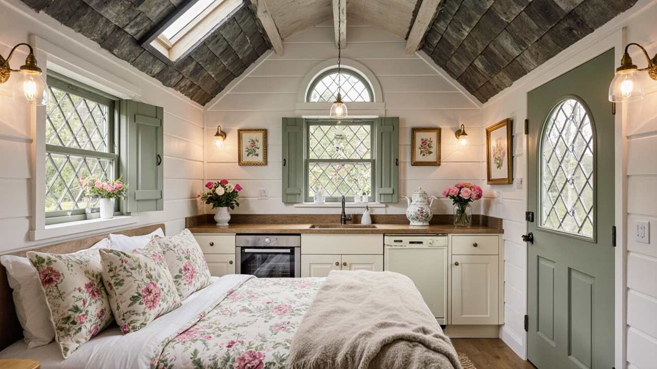 English Cottage Garden Cabin interior