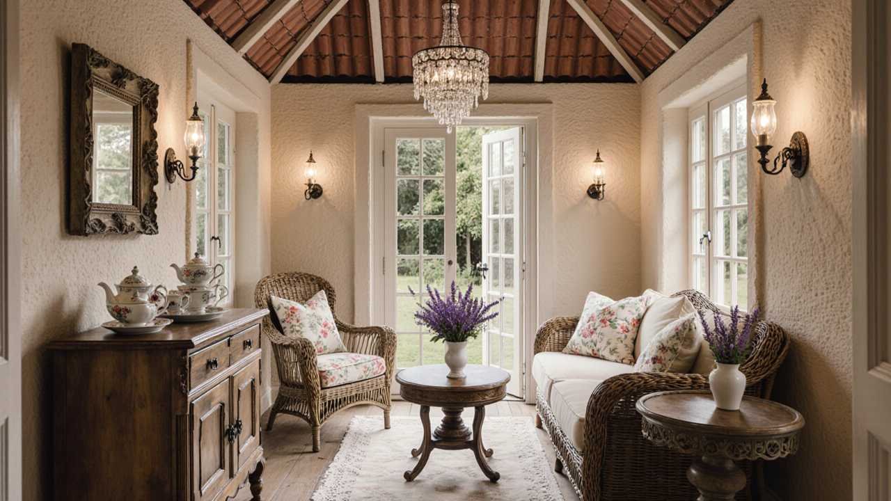 French Country Tea Shed interior