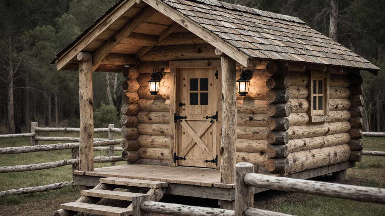 Natural Cedar & Pioneer Timber Homestead - Frontier Log Micro Cabin