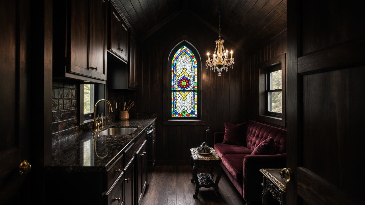 Gothic Writing Shed – A Dark Literary Escape interior