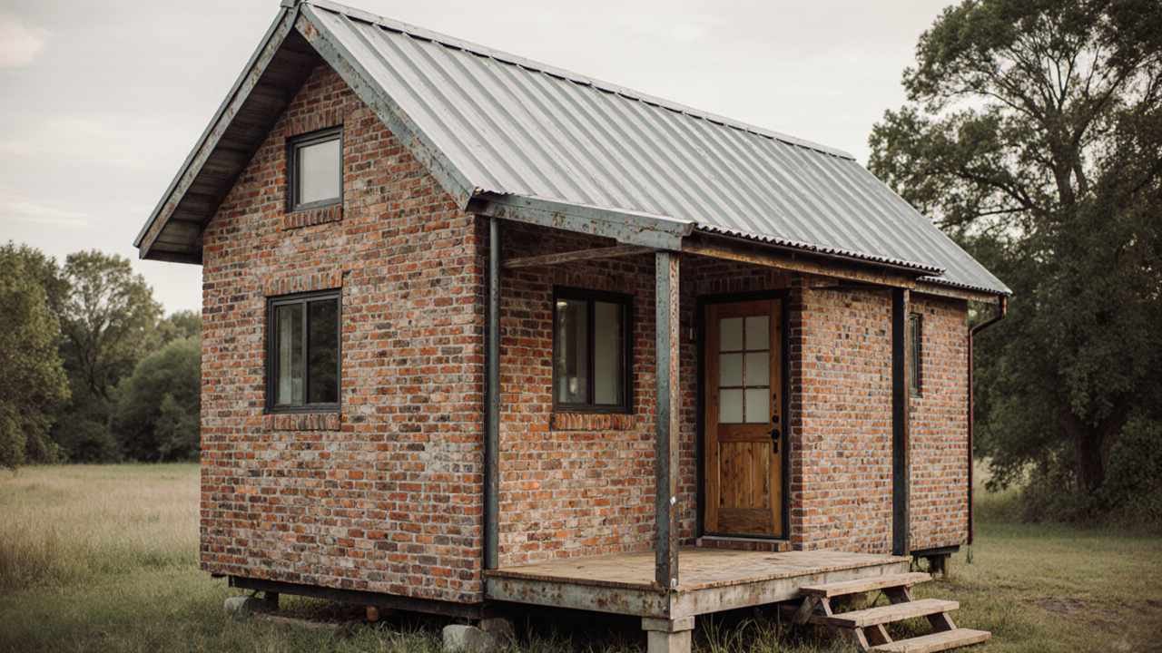 Urban Loft Miniature - Industrial Tiny Home Featuring Reclaimed Brick & Steel