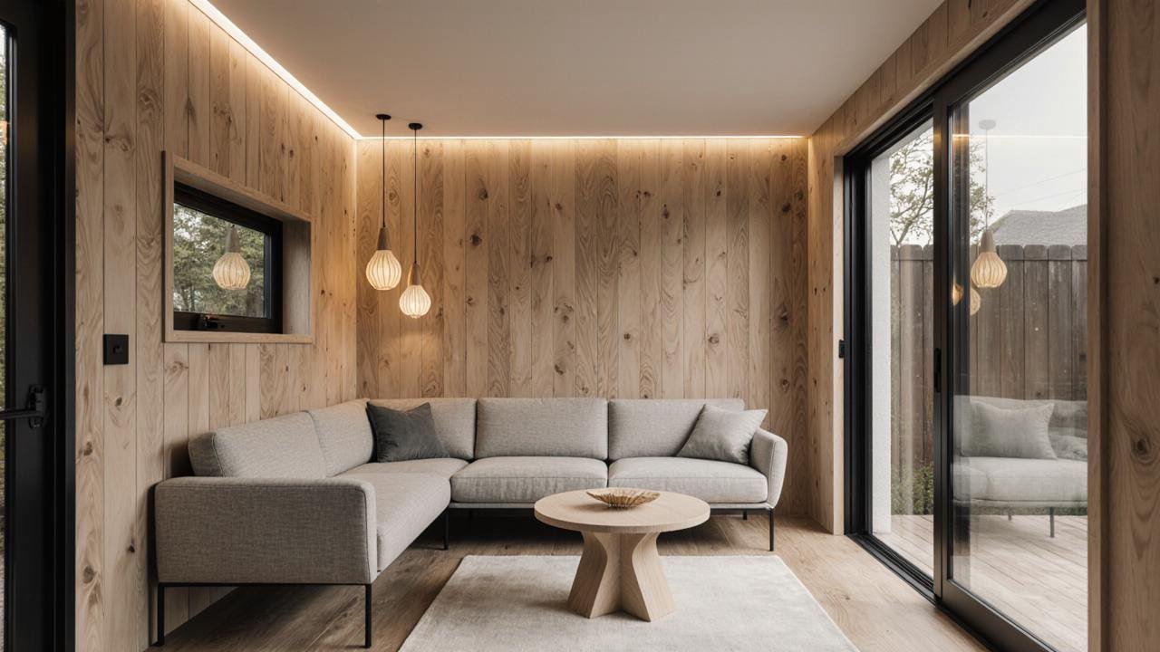 Japandi Minimal Wellness Pod – Zen and Function interior