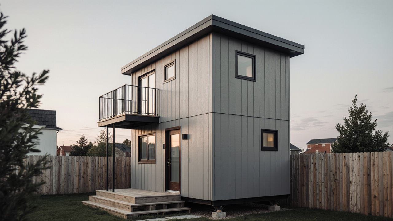 Charcoal & Cedar Contemporary Cube - Mid-Century Tiny Home Revolution