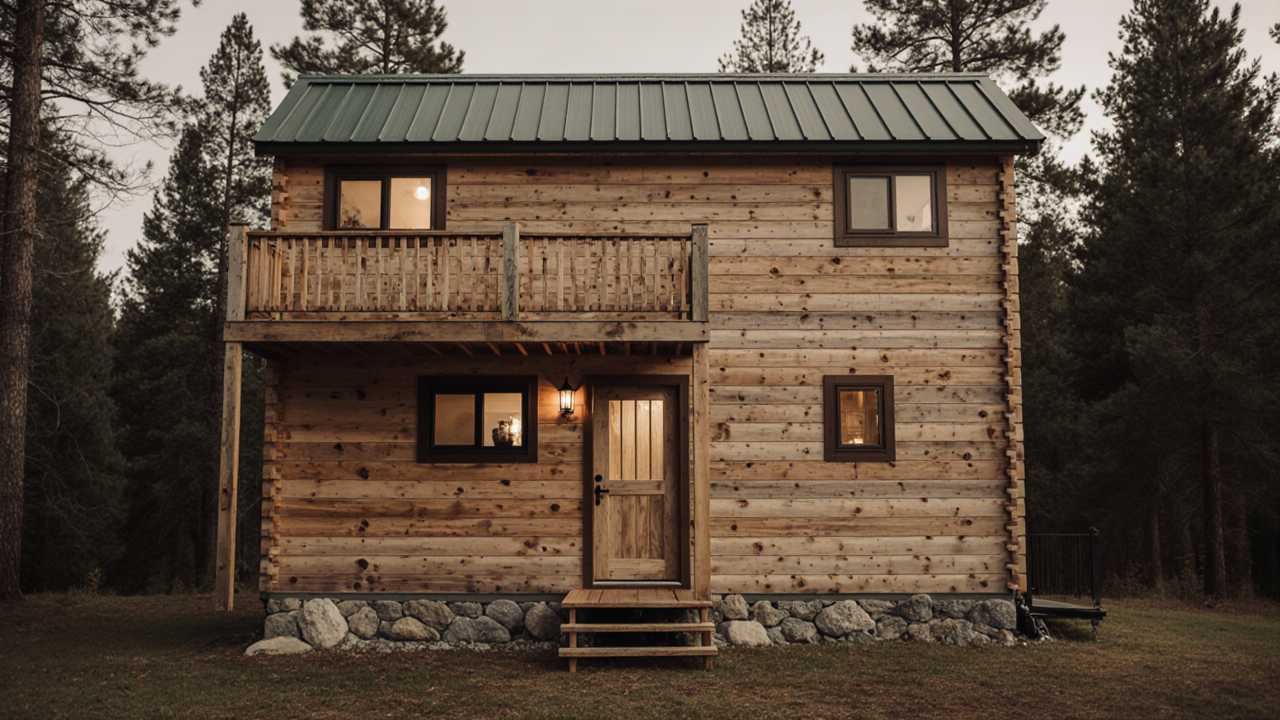 Forest Green & Cedar Retreat - Rustic Cabin-Style Tiny Living