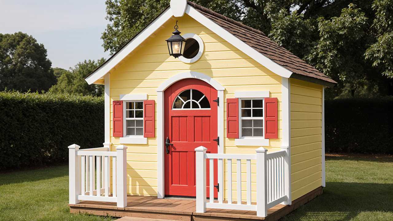 Sunshine Yellow Fairytale Cottage - Storybook Children's Play Shed with Whimsical Charm