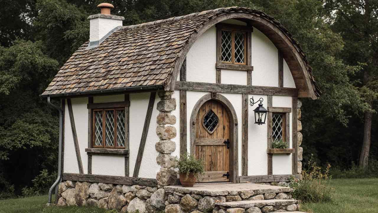 Fairy Tale Haven - Storybook Cottage Featuring Salvaged Stone & Curved Timber