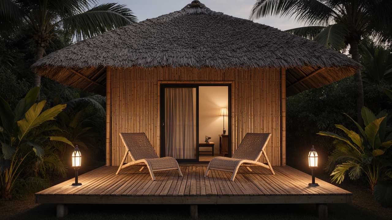 Natural Bamboo Beach Bungalow - Tropical Hideaway for Authentic Island Living