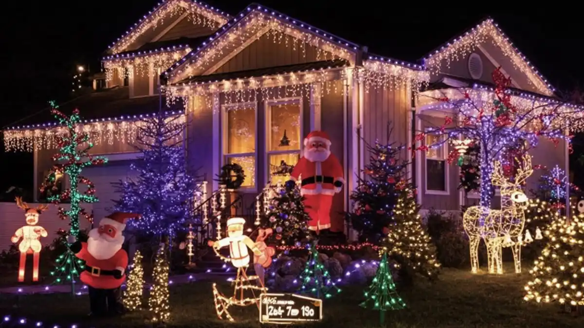 90s Christmas Spectacle - A Dazzling Display of Lights and Festive Fun