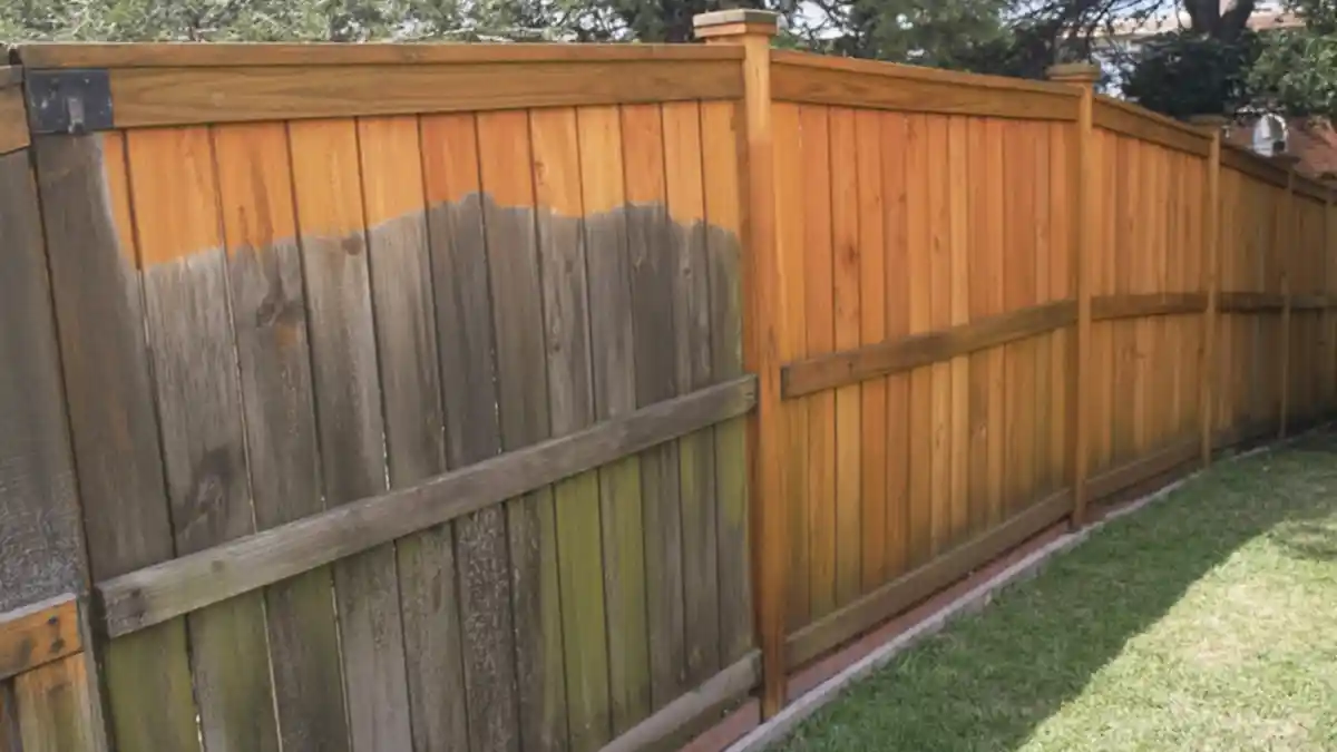 Amber Contrast Privacy Fence – Stripping the Gray for a Golden Glow