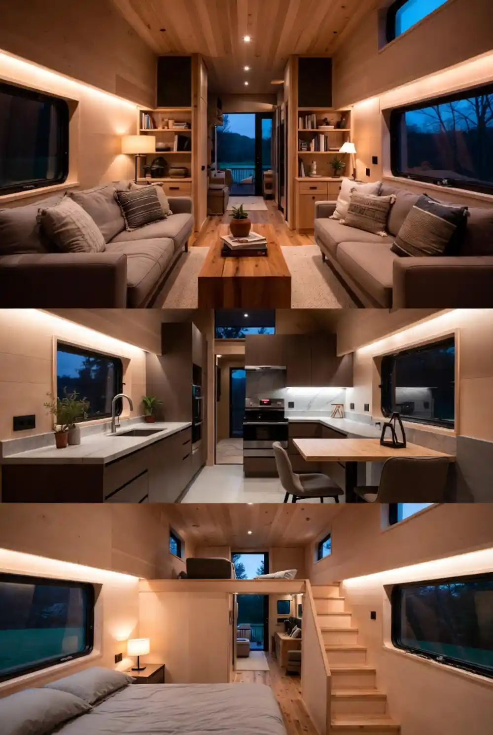 Amber Glow & Symmetrical Lounge – Socializing in Micro-Luxe Style