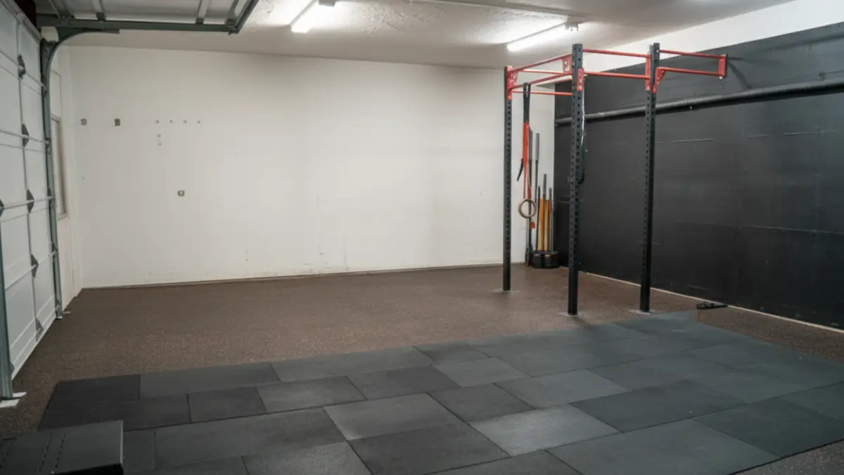 Americana Industrial Garage Gym - A High-Performance Fitness Haven Transformation