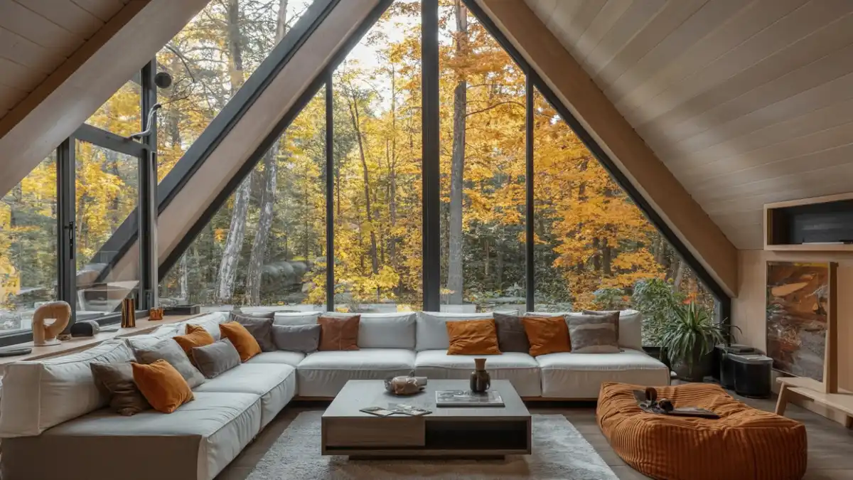 Autumn Gold & Blonde Scandi Lounge – Letting Nature Dictate the Color Palette