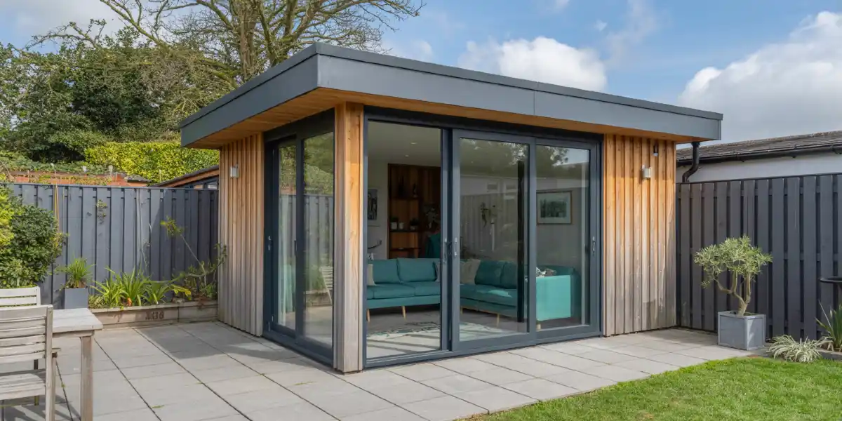 Bright and Airy Shipping Container Garden Room – A Stylish Backyard Extension