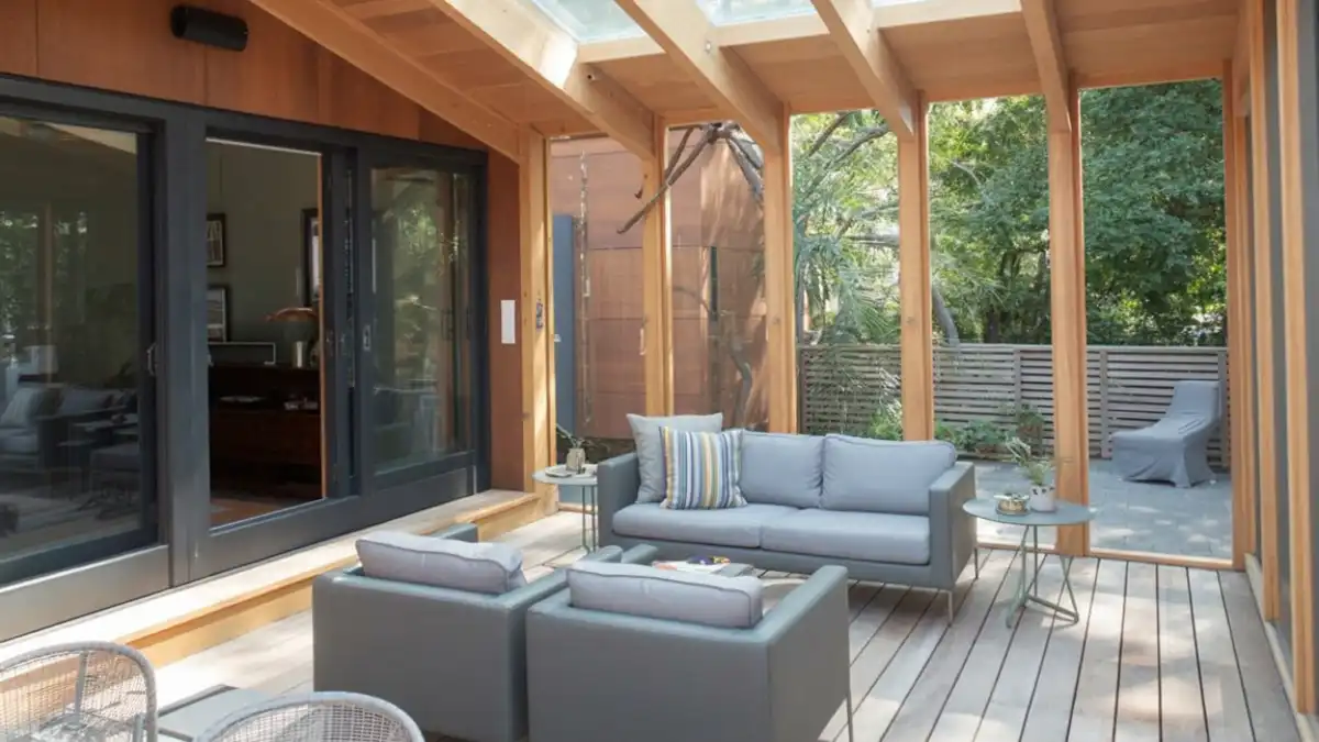 Cedar & Glass Solarium - Maximizing Light in Large Porch Additions