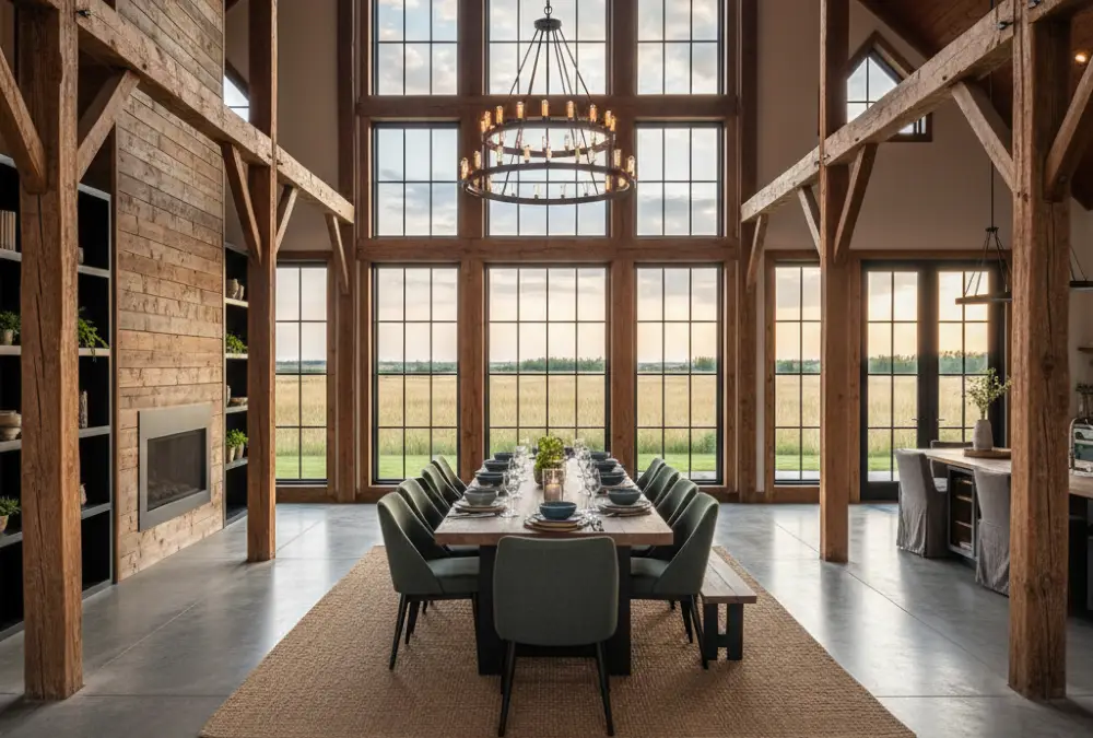 Cedar and Steel Grandeur Dining - Modern Farmhouse