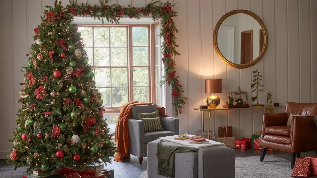 Christmas Living Room - Warm, Vibrant, and Playfully Festive