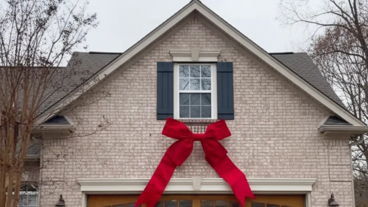 Classic Red & Brick Festive Facade
