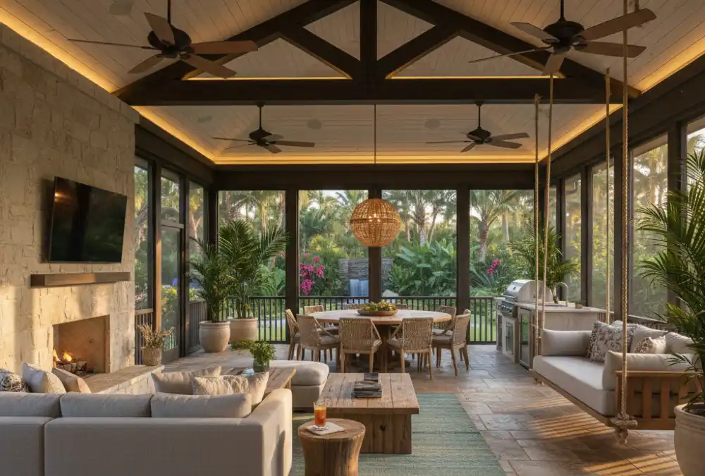 Coastal Driftwood & Stone Haven – A Waterfront Entertainment Complex