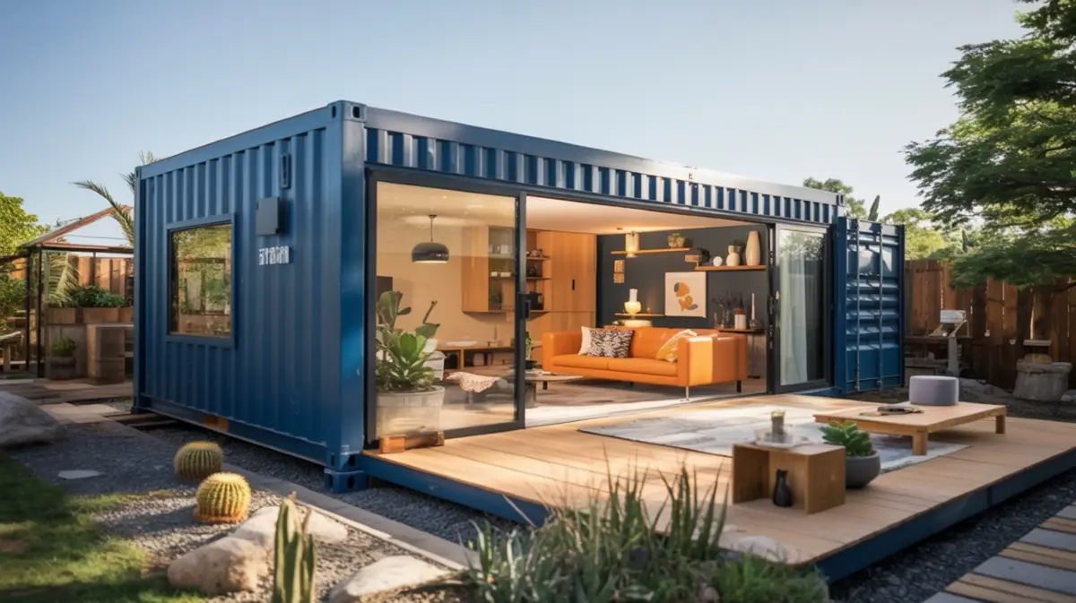 Cobalt Cool Desert Lounge - A Vibrant Backyard Escape