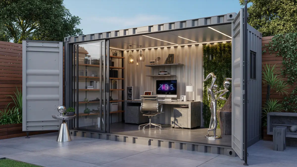 Contemporary Glass and Steel Office