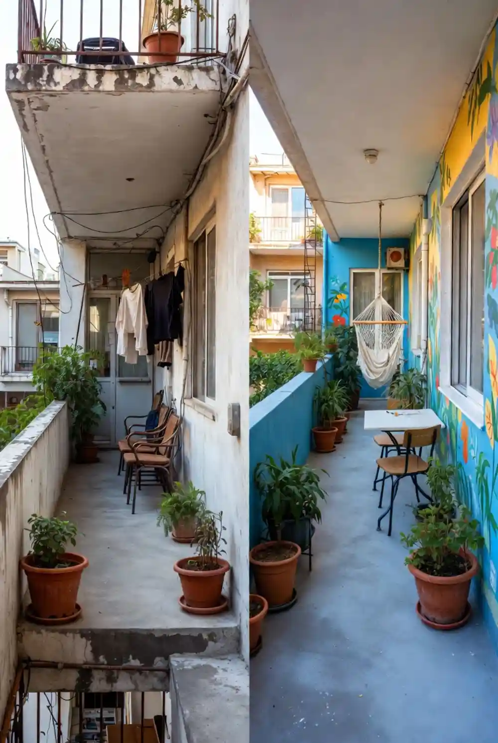 Electric Tropical Mural & Hammock Retreat – Painting Paradise onto Concrete