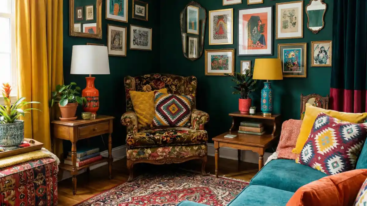 Emerald and Teal Jewel Box Living Room – Drenching Small Walls in Deep Color
