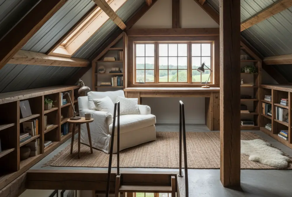 Exposed Metal & Wood Loft