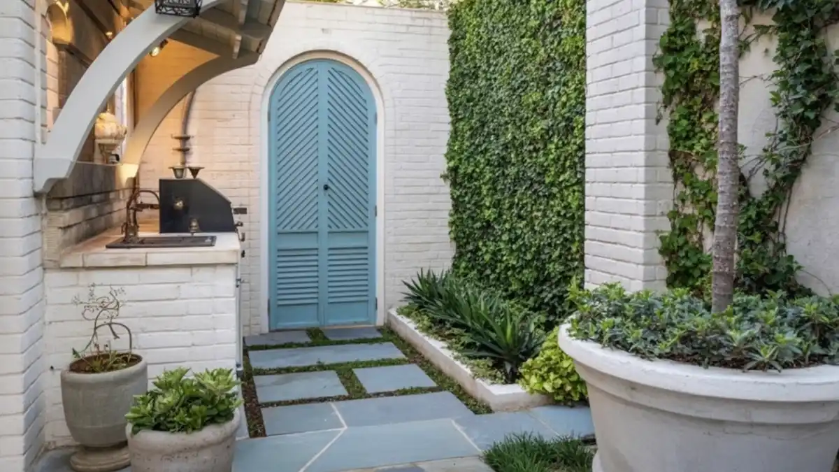 French Country Grilling Nook – A Culinary Escape Behind the Blue Gate