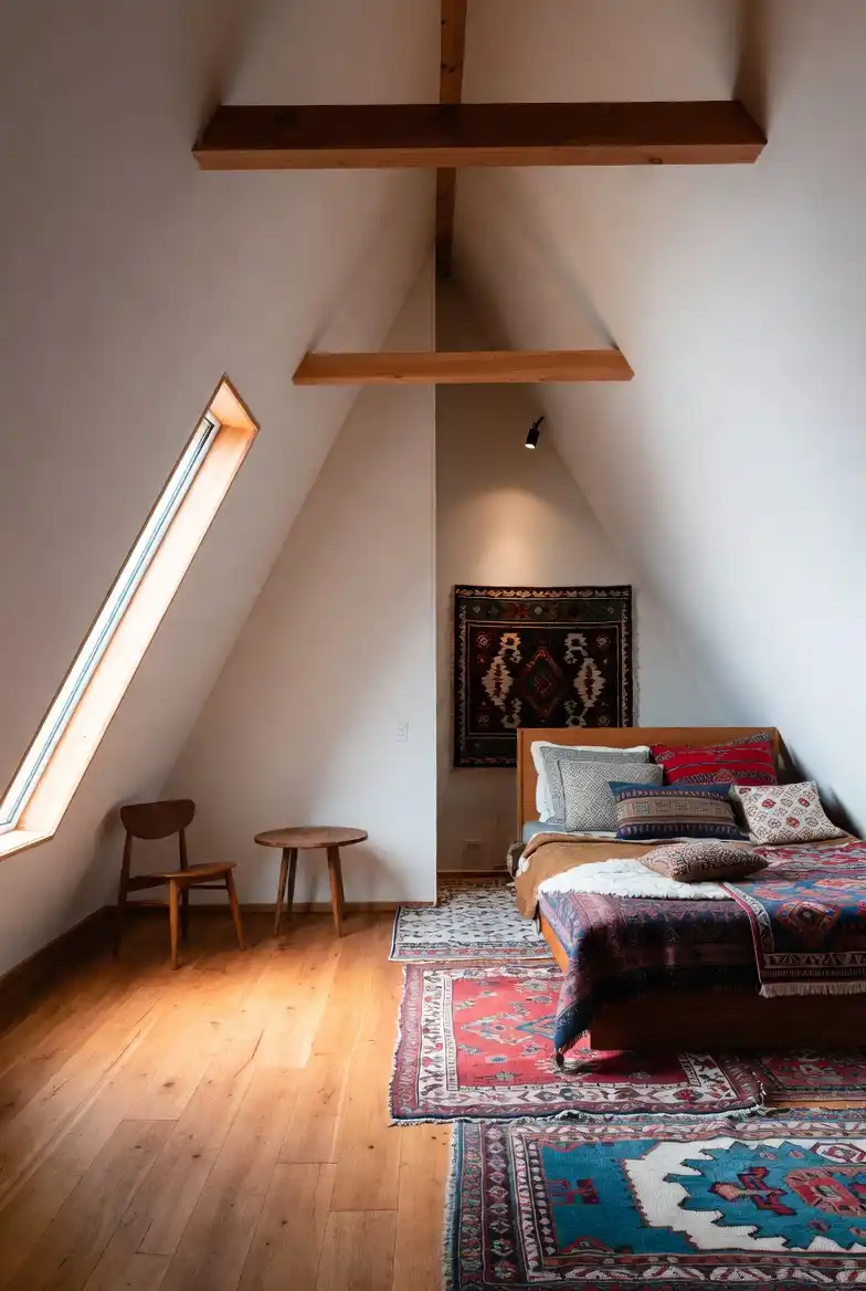 Gallery White & Tribal Texture Bedroom – A Minimalist Shell with a Maximalist Heart