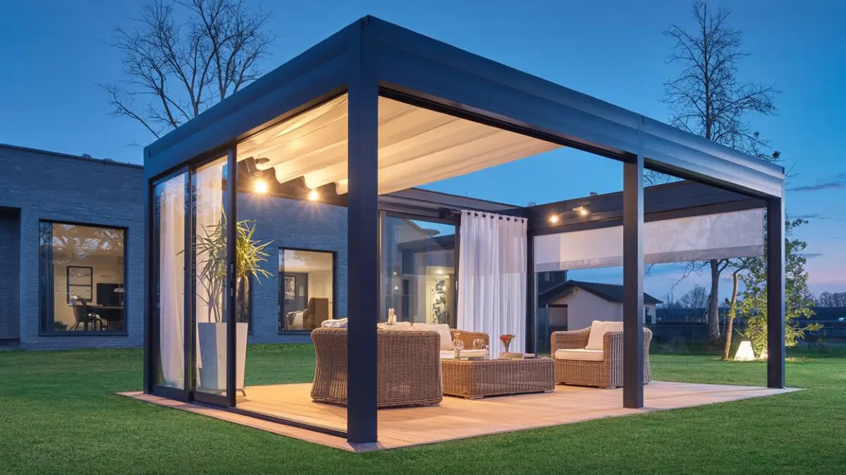 Glazed & Louvered Bioclimatic Room - A Transparent Oasis on the Lawn